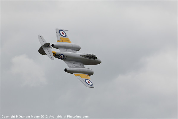 Vintage Gloster Meteor Picture Board by Graham Moore