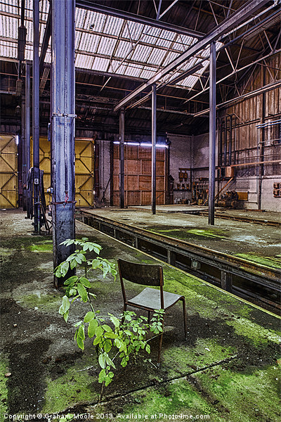 Decaying industrial building Picture Board by Graham Moore