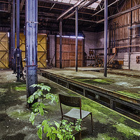 Buy canvas prints of Decaying industrial building by Graham Moore