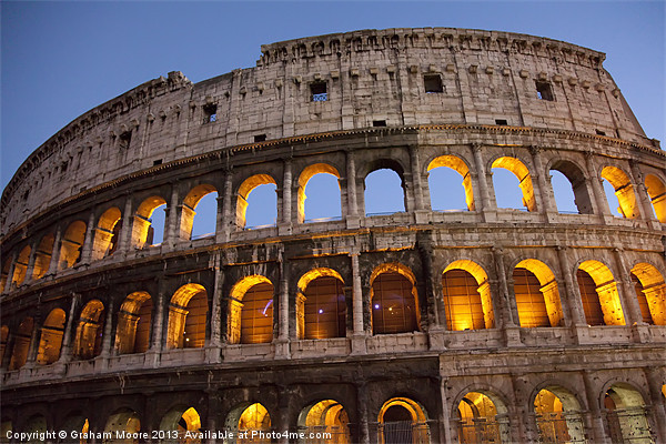 Colosseum at dusk, Rome Picture Board by Graham Moore