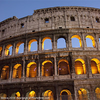 Buy canvas prints of Colosseum at dusk, Rome by Graham Moore