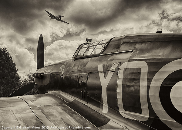 Hurricane and Spitfire Picture Board by Graham Moore