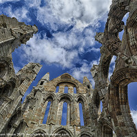Buy canvas prints of Inside Whitby Abbey by Graham Moore