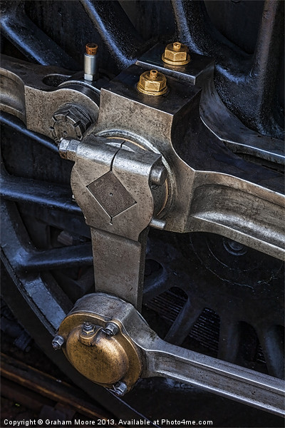 Steam engine wheel Picture Board by Graham Moore
