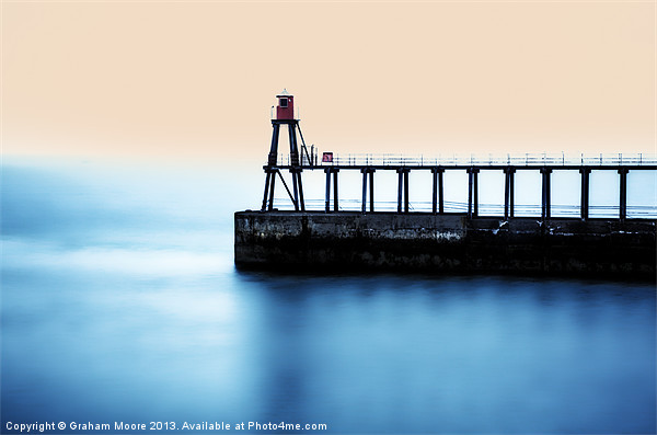 Whitby pier Picture Board by Graham Moore