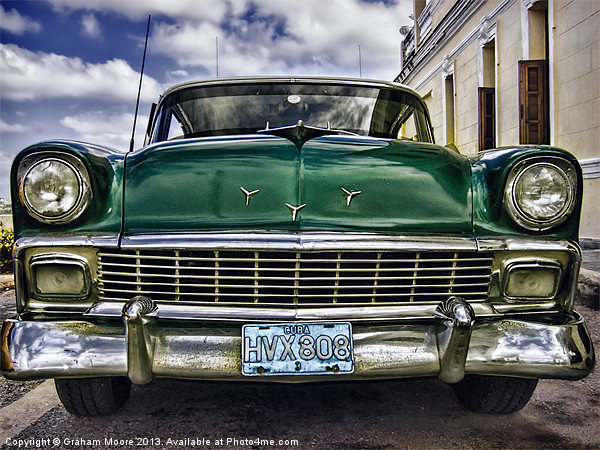 Old green Chevy Picture Board by Graham Moore