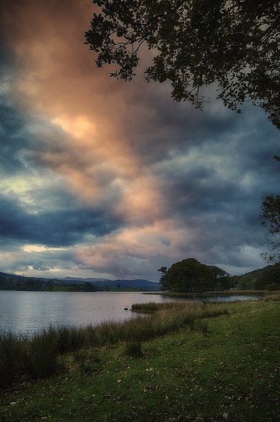 Esthwaite Water sunset Picture Board by Graham Moore