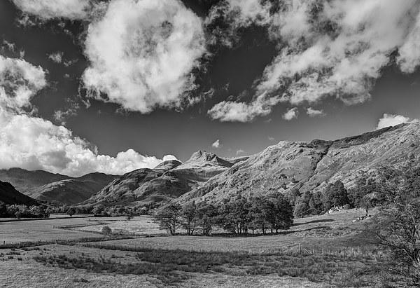 The Langdale Pikes Picture Board by Graham Moore