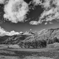 Buy canvas prints of The Langdale Pikes by Graham Moore