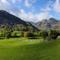 Buy canvas prints of Langdale Pikes from Copt Howe by Graham Moore