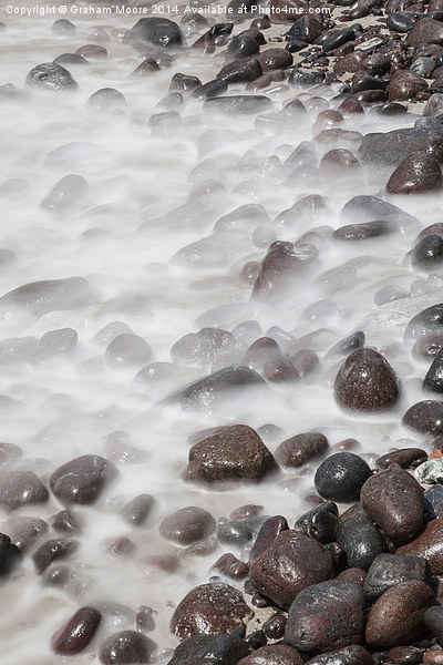 Sea washing over rocks Picture Board by Graham Moore