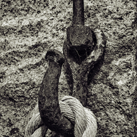 Buy canvas prints of Rope on hook by Graham Moore