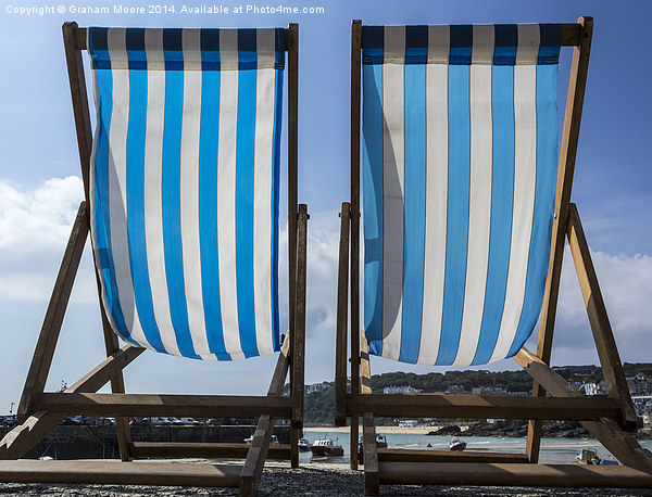 Deckchairs Picture Board by Graham Moore