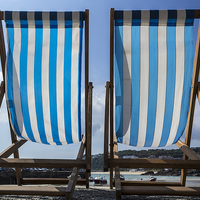 Buy canvas prints of Deckchairs by Graham Moore
