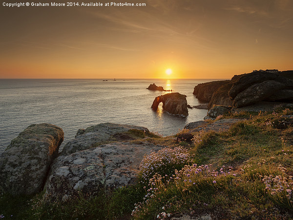 Lands End sunset Picture Board by Graham Moore