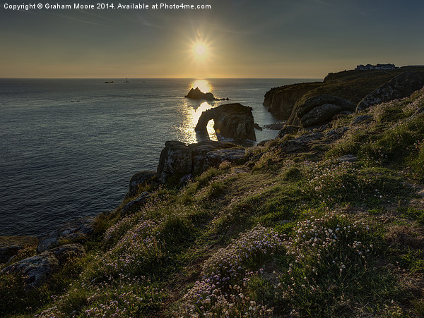 Lands End sunset Picture Board by Graham Moore