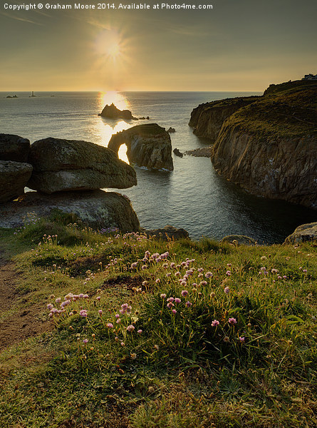 Lands End sunset Picture Board by Graham Moore