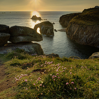 Buy canvas prints of Lands End sunset by Graham Moore