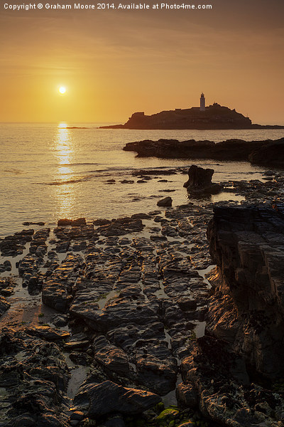 Godrevy sunset Picture Board by Graham Moore