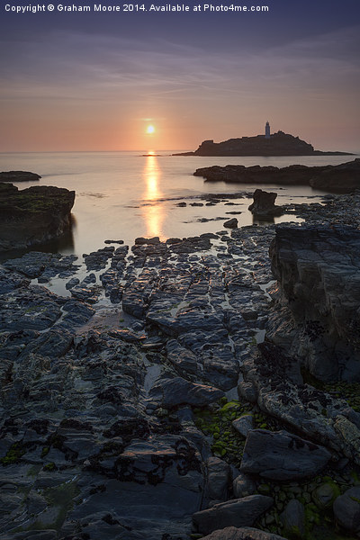 Godrevy sunset Picture Board by Graham Moore