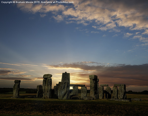Stonehenge summer solstice sunrise Picture Board by Graham Moore