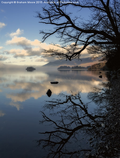 Derwentwater trees Picture Board by Graham Moore
