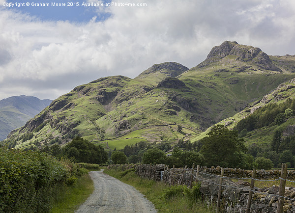 Langdale Pikes from Green Lane Picture Board by Graham Moore