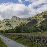 Buy canvas prints of Langdale Pikes from Green Lane by Graham Moore