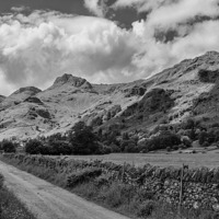 Buy canvas prints of Langdale Pikes from Green Lane by Graham Moore