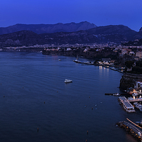 Buy canvas prints of Sorrento night pan by Graham Moore