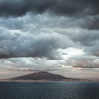 Buy canvas prints of Mount Vesuvius sunset by Graham Moore