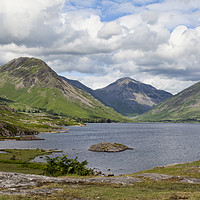 Buy canvas prints of Wastwater and Great Gable by Graham Moore