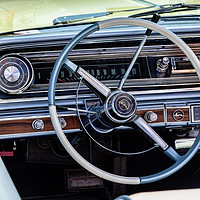 Buy canvas prints of Chevrolet Impala interior by Graham Moore