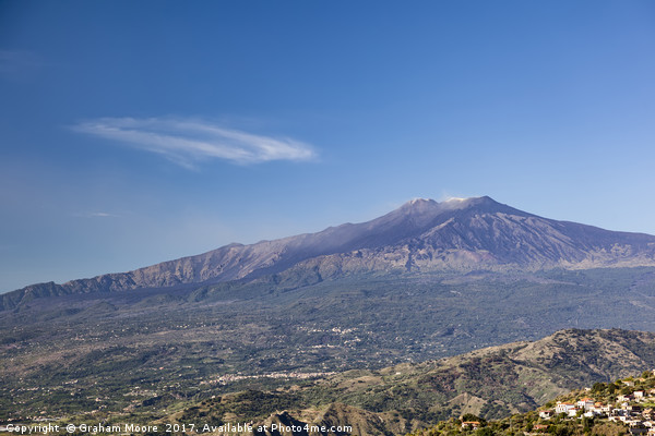 Mount Etna Picture Board by Graham Moore