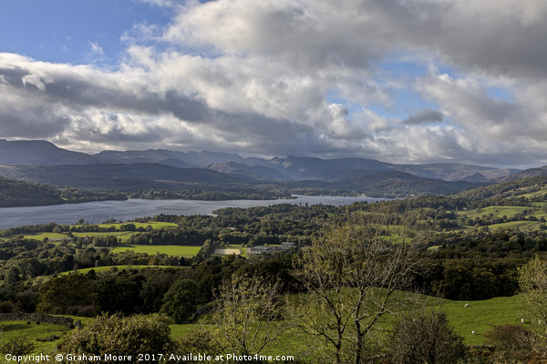 Orrest Head and Windermere Picture Board by Graham Moore