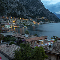 Buy canvas prints of Limone in the evening by Graham Moore
