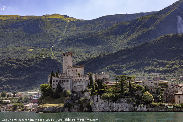 The castle at Malcesine Picture Board by Graham Moore