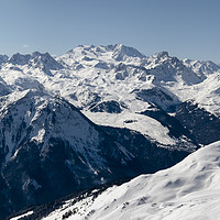 Buy canvas prints of Courchevel from La Plagne by Graham Moore