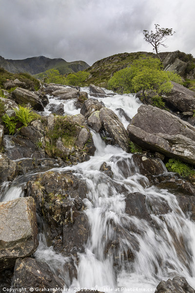 Ogwen Upper Falls Picture Board by Graham Moore