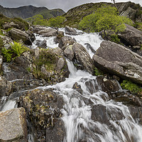 Buy canvas prints of Ogwen Upper Falls by Graham Moore