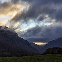 Buy canvas prints of Borrowdale sunset by Graham Moore