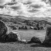 Buy canvas prints of Castlerigg and High Rigg monochrome by Graham Moore