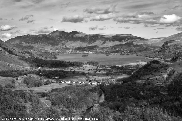 Keswick and Derwentwater from Castle Crag Picture Board by Graham Moore