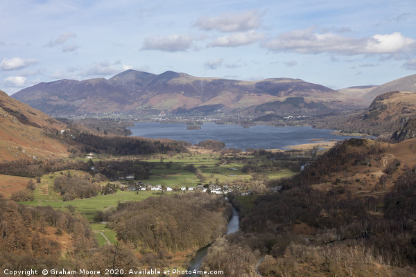 Keswick and Derwentwater from Castle Crag Picture Board by Graham Moore