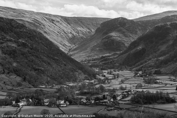 Borrowdale from Castle Crag Picture Board by Graham Moore