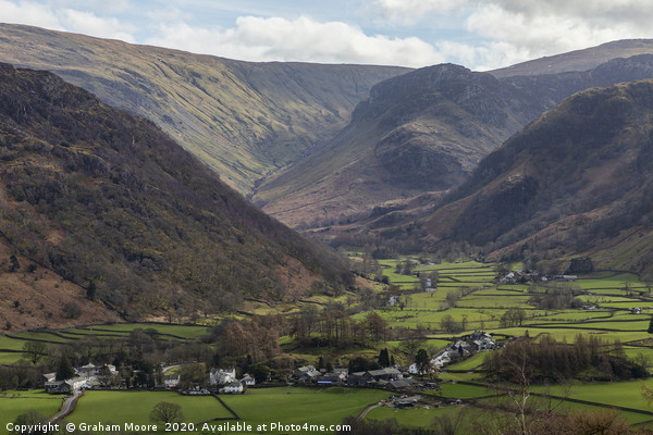 Borrowdale from Castle Crag Picture Board by Graham Moore