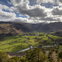 Buy canvas prints of Borrowdale from Castle Crag by Graham Moore