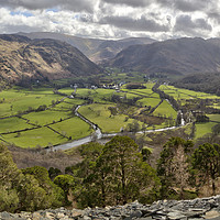 Buy canvas prints of Borrowdale from Castle Crag scree by Graham Moore