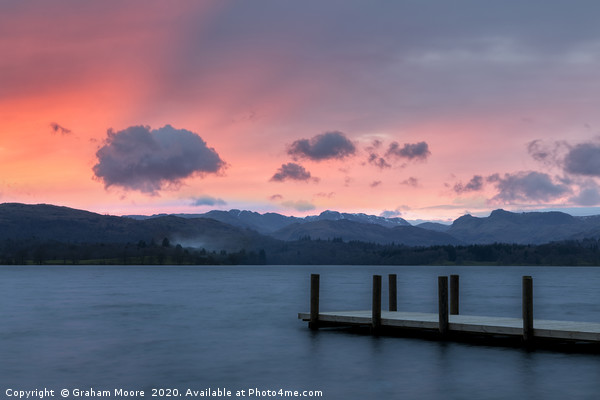 Windermere sunset Picture Board by Graham Moore