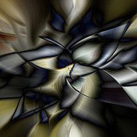 Buy canvas prints of Abstract twirl effect in blue and yellow by Graham Moore
